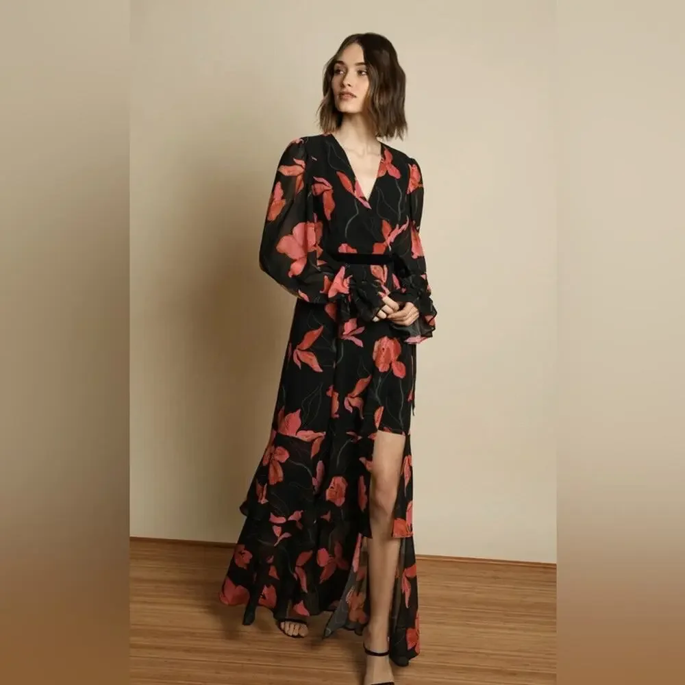 Anthro Hutch Valentina Floral Wrap Dress